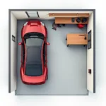 Small One Car Garage Layout with Tool Box Integration