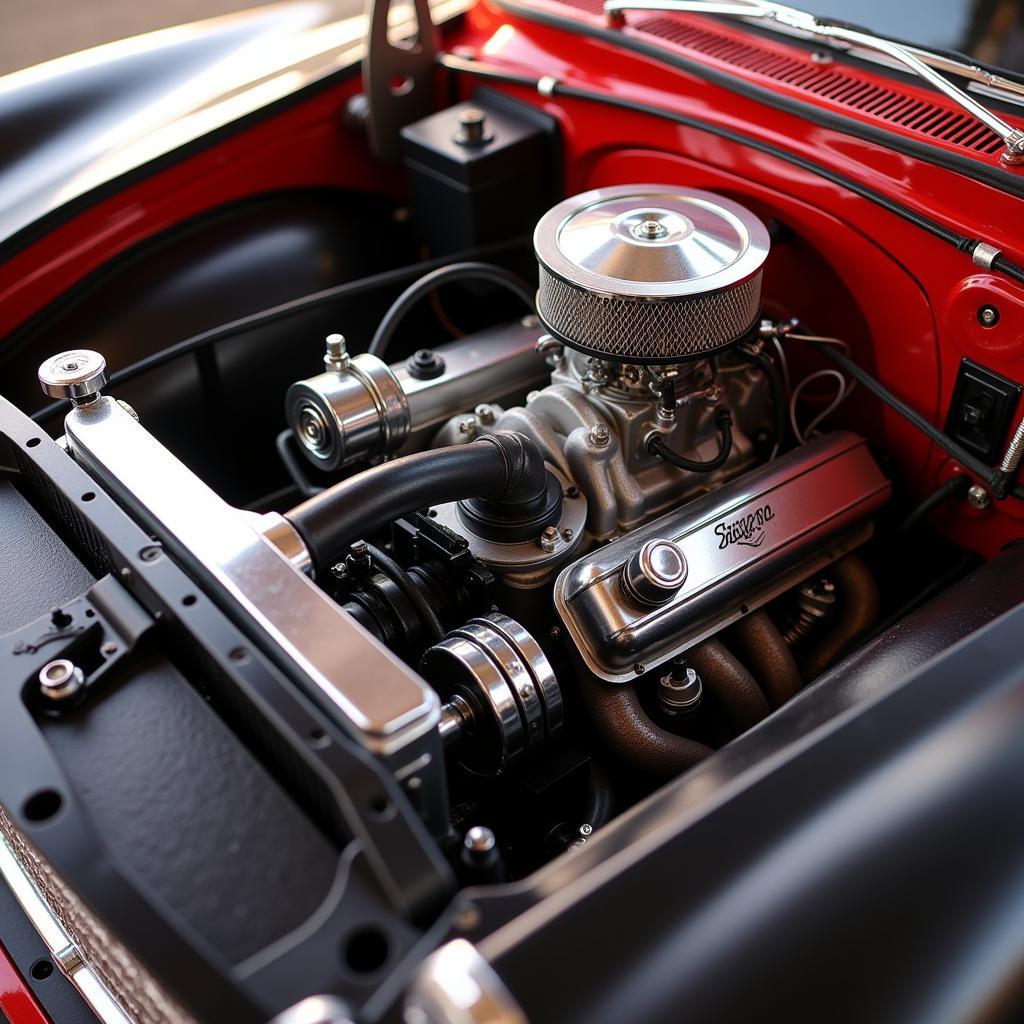 Close-up of a Snap-on Model Car Engine