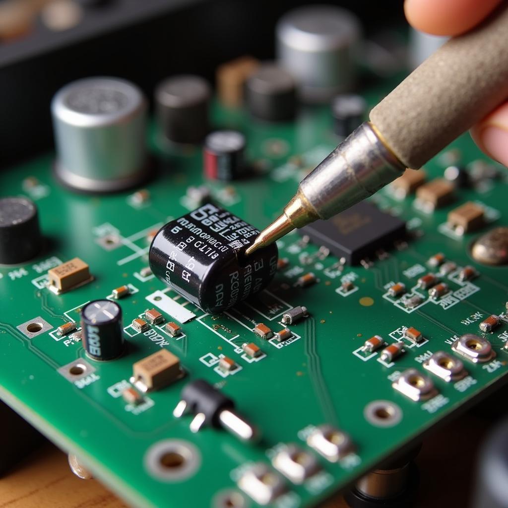 Soldering Iron and Desoldering Tools for Car Amplifier Repair