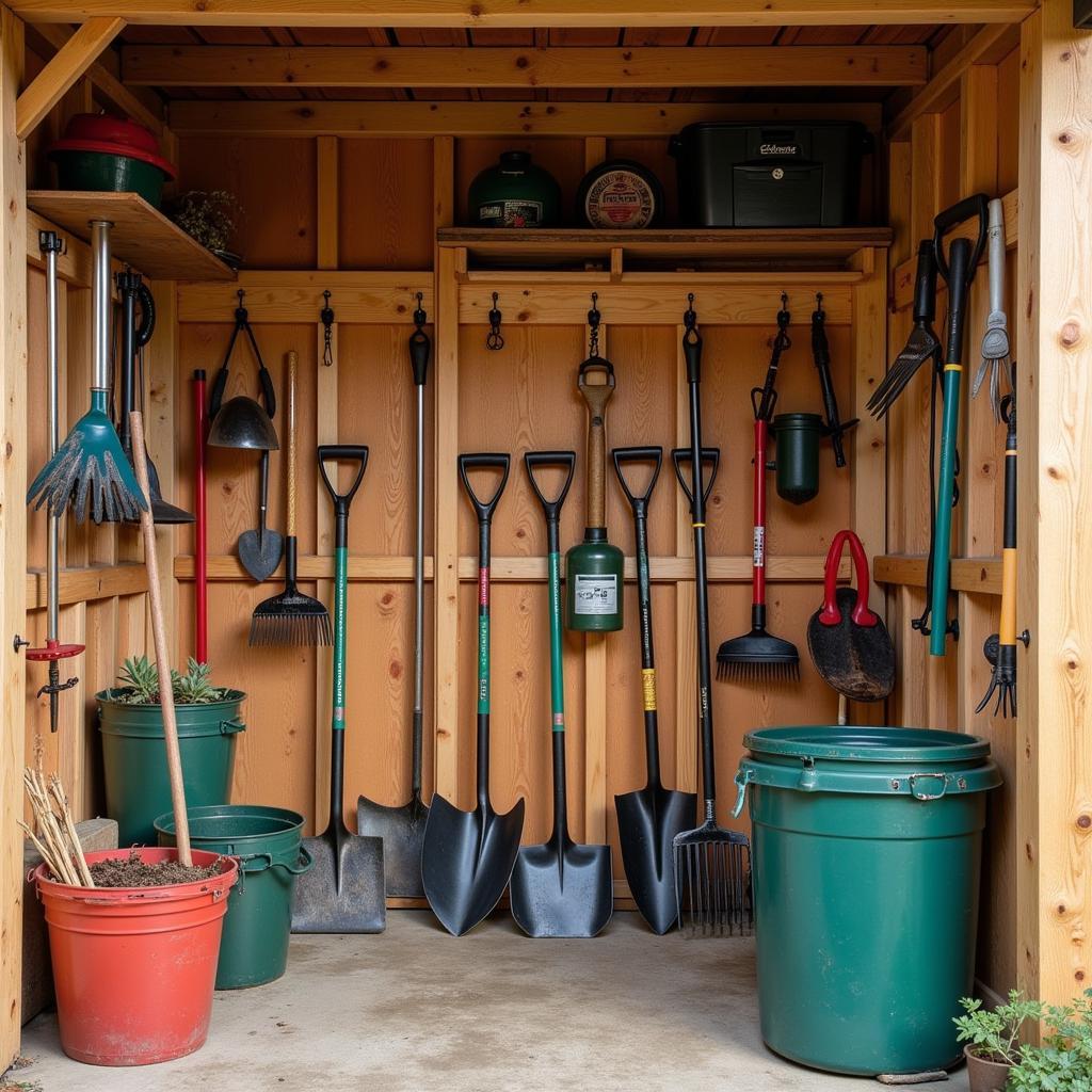 Storing Garden Tools in a Shed