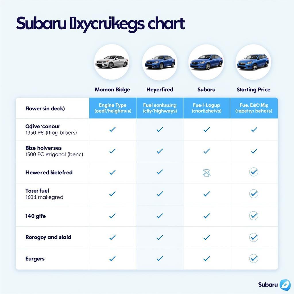 Subaru Model Comparison Chart