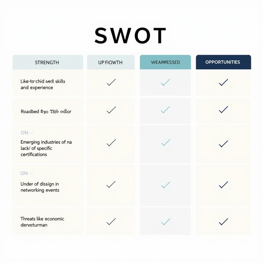 SWOT analysis for career planning