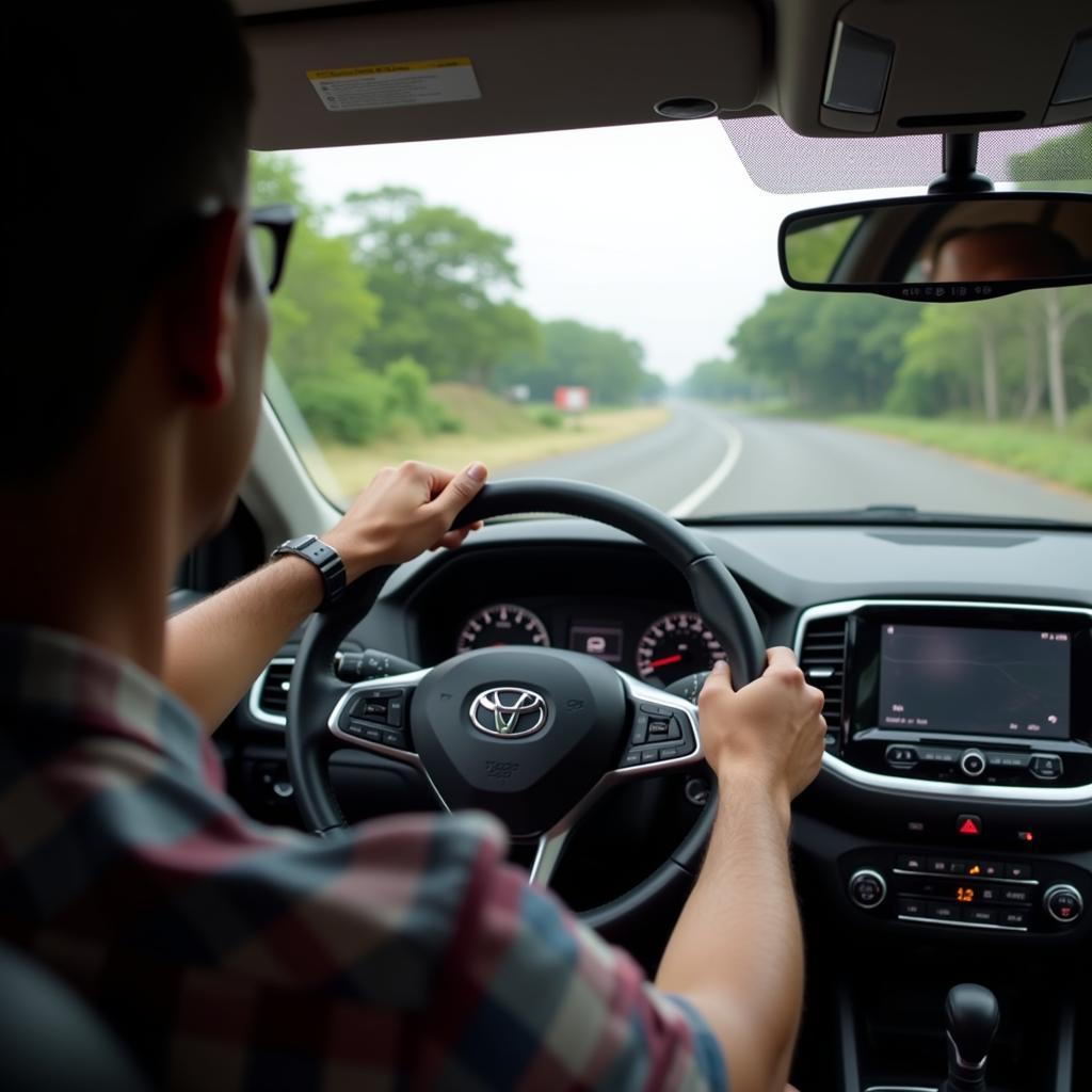 Test Driving a Car in India