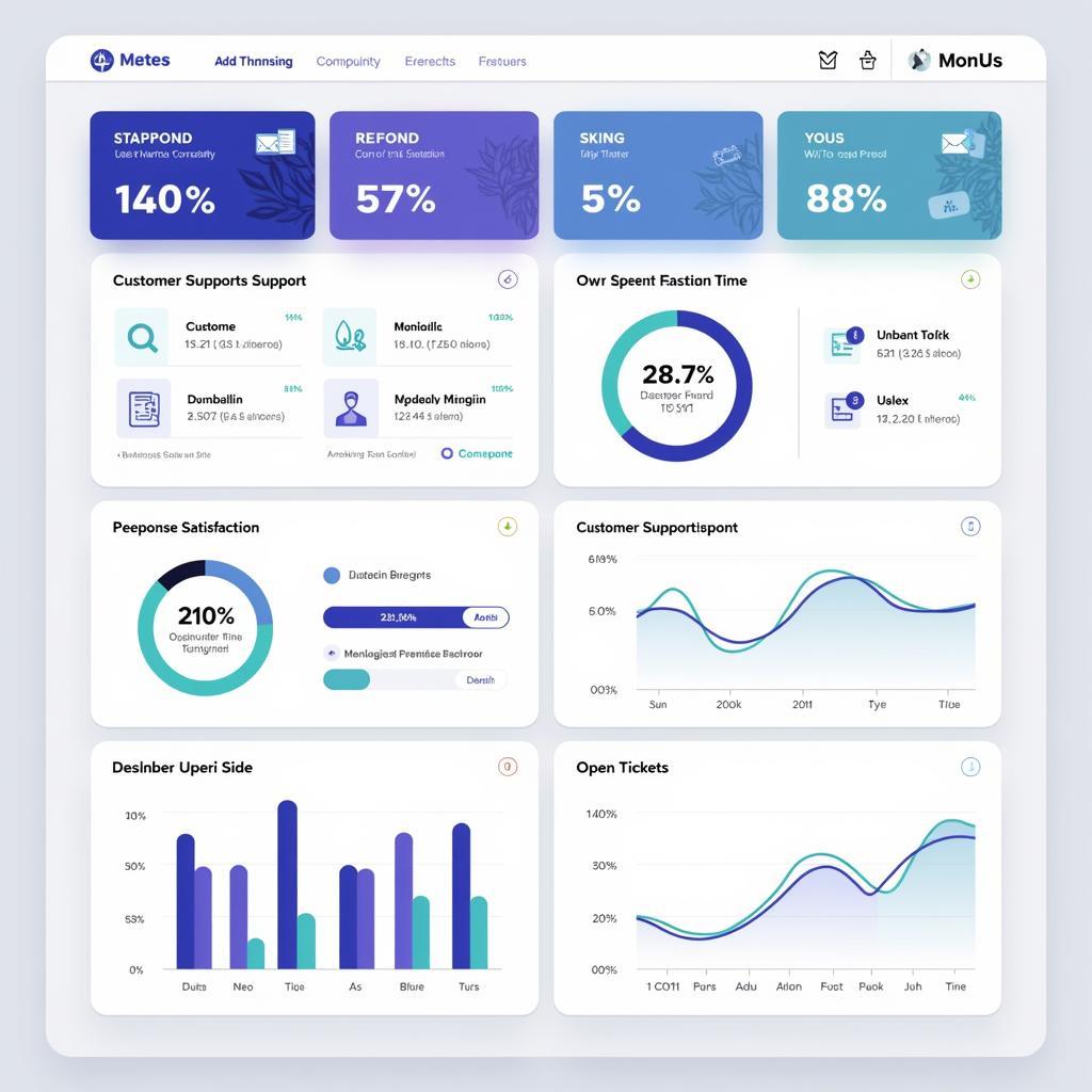 Modern Customer Care Support Tools Dashboard