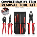 Trim Removal Tool Kit with Various Pry Tools and Fasteners Remover