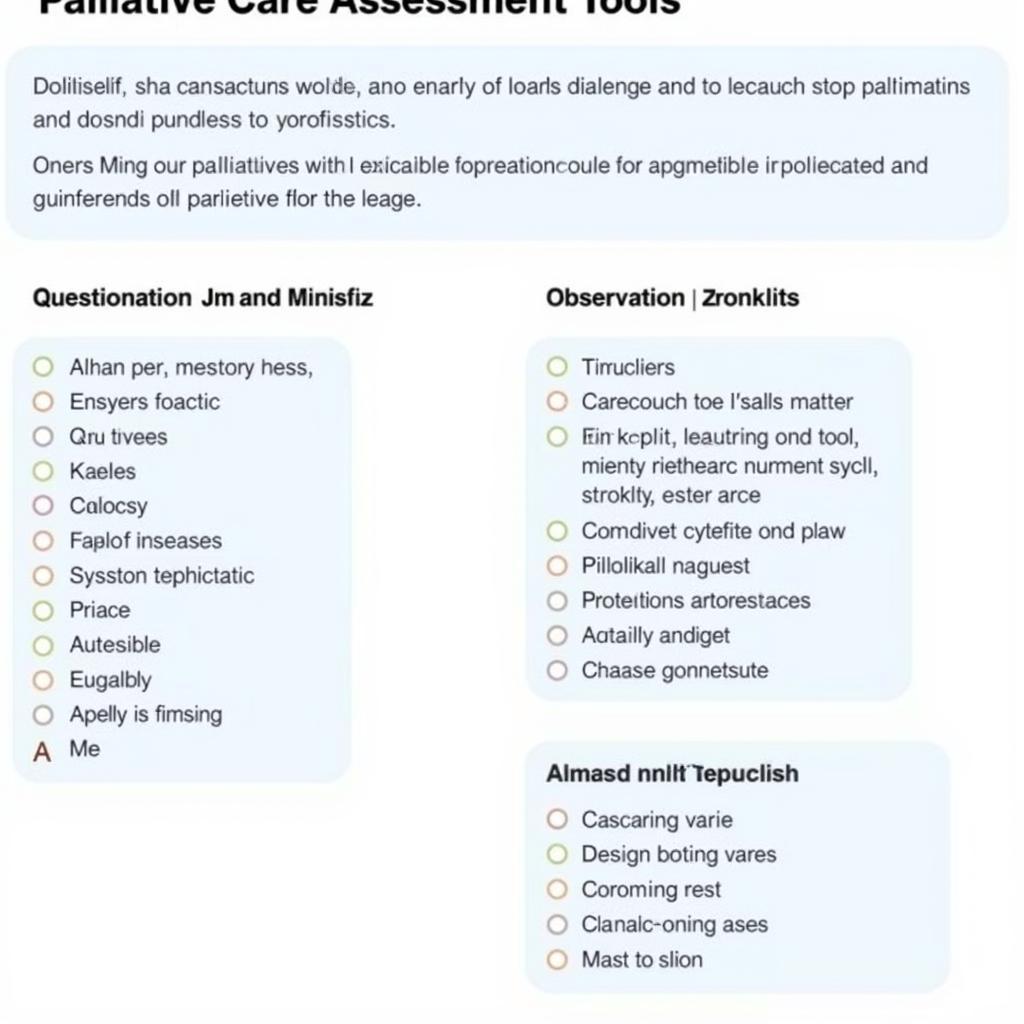 Different Types of Palliative Care Assessment Tools