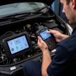 U280 Car Diagnostic Tool In Use