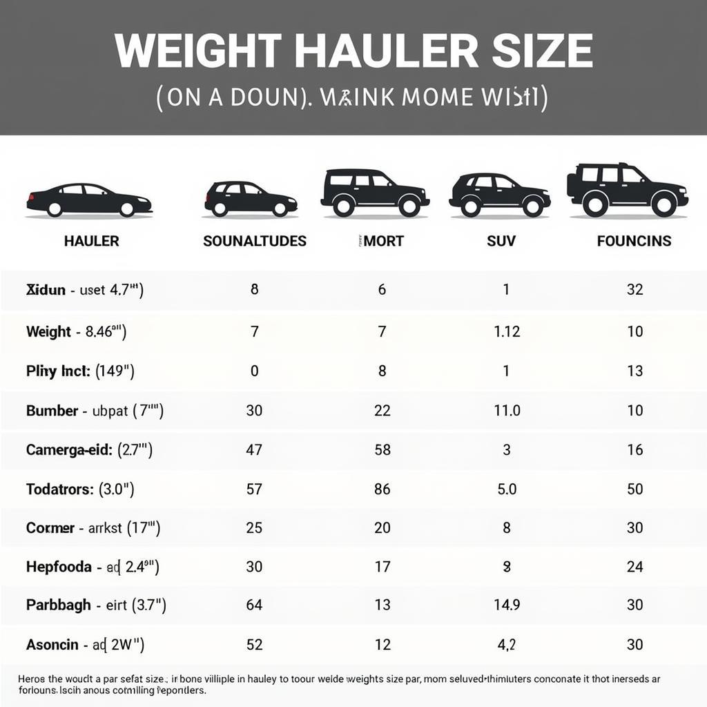 Used Car Hauler Weight Capacity Chart