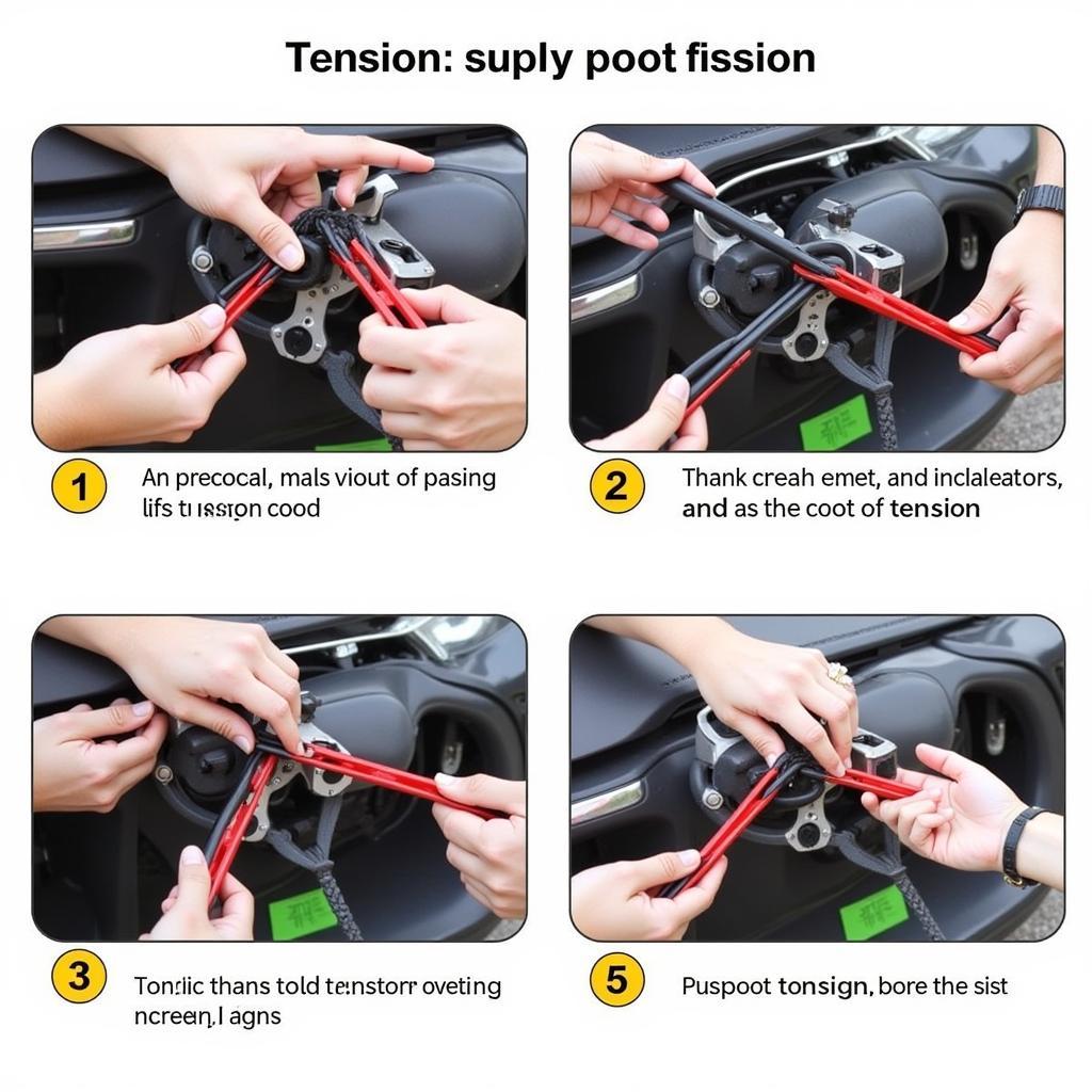 Using an Adjustable Car Tension Tool on a Serpentine Belt