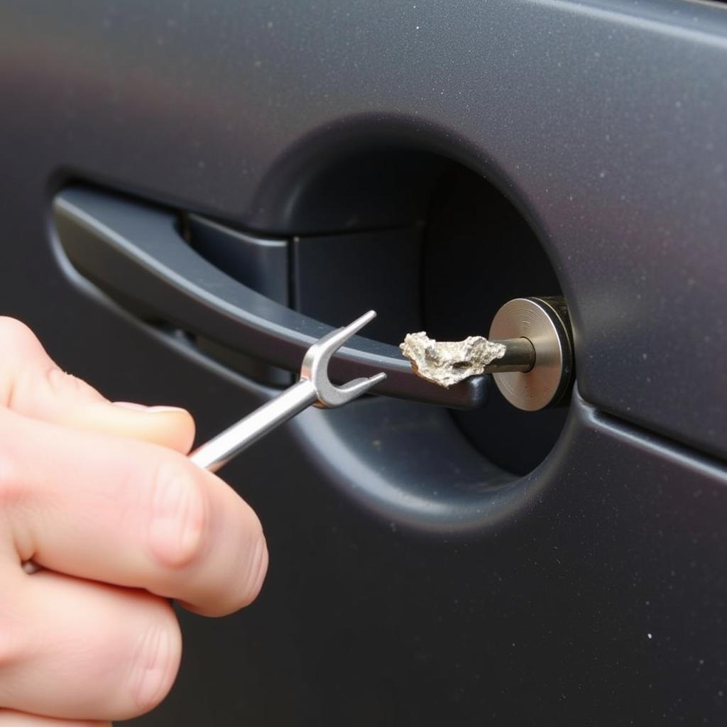 Using a Broken Car Key Extractor Tool