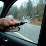 Using a Car Escape Tool to Break a Window