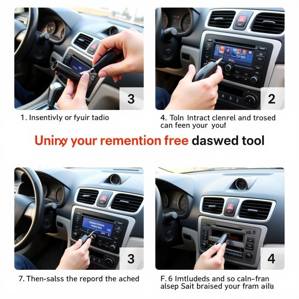 Safely removing car radio with correct tool