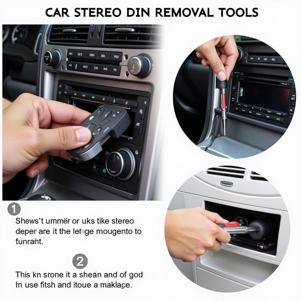 Using DIN Removal Tools on a Car Dashboard