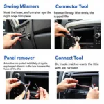 Properly Using a Car Stereo Tool Set to Remove Trim and Connect Wiring