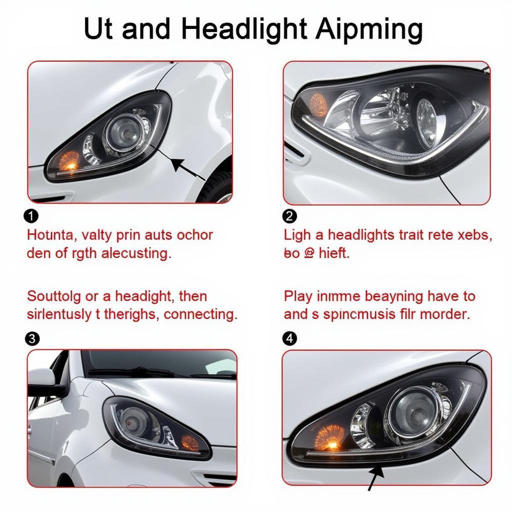 Using a Headlight Aiming Tool on a 2008 Smart Car