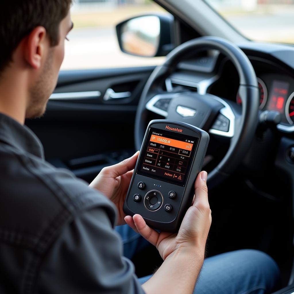 Using the Houzetek OBD2 Scanner to Diagnose a Car Problem