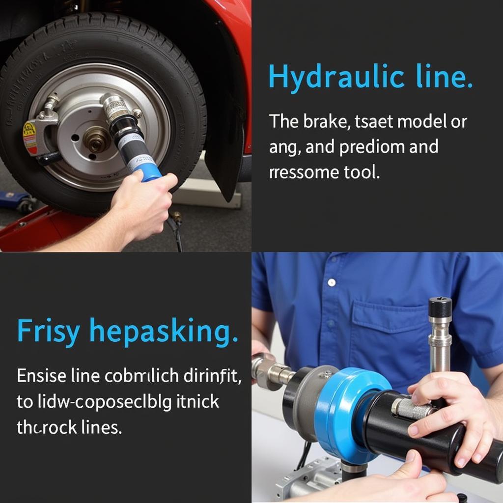 Mechanic Using a Hydraulic On-Car Flaring Tool