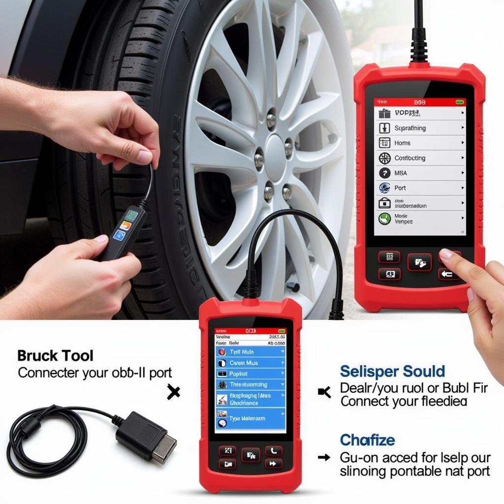 Using OTC 3838 TPMS Tool on a Car