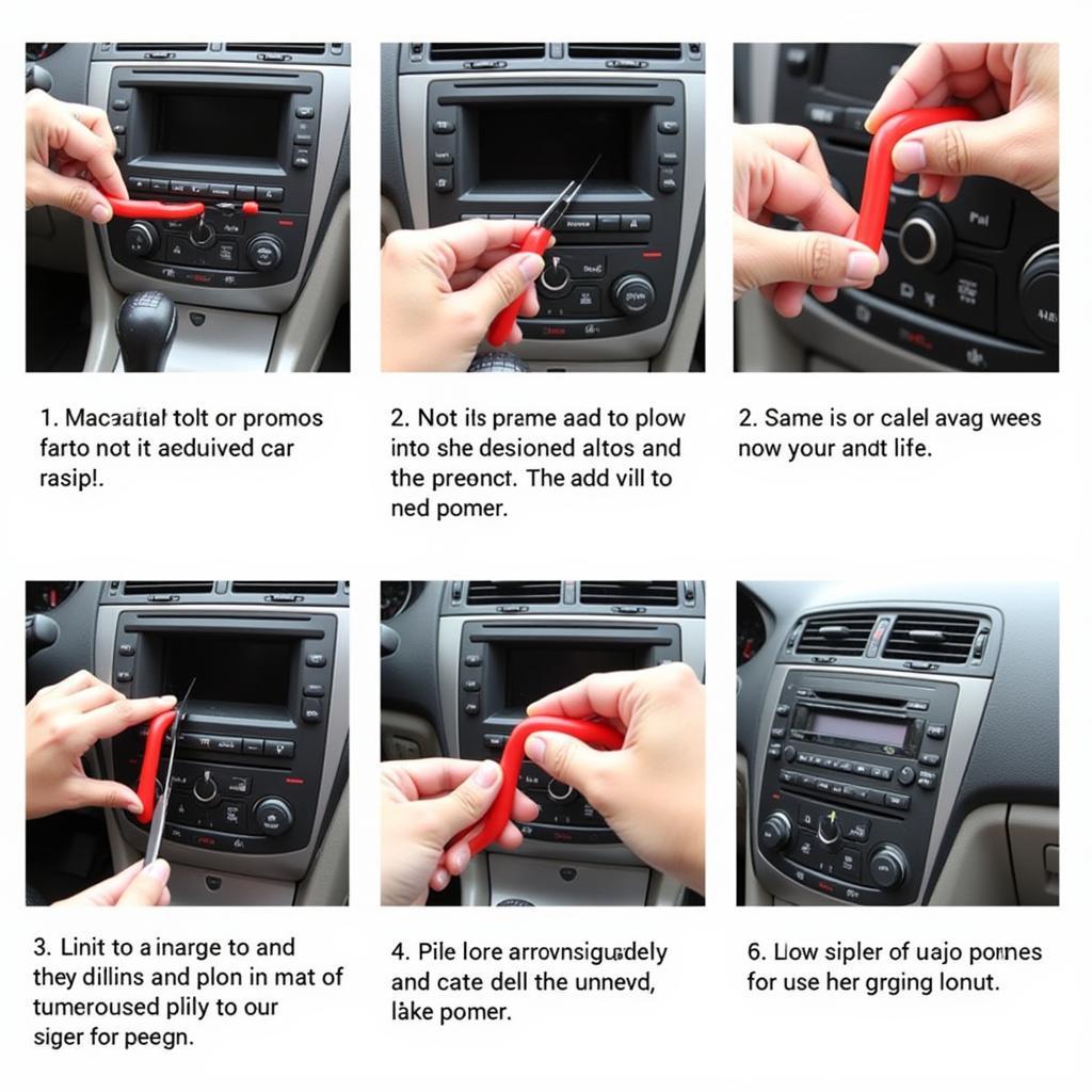 Using Plastic Removal Tool on Car Radio