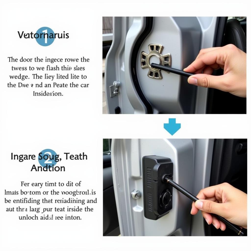 Using a Wedge and Long Reach Tool to Unlock a Car