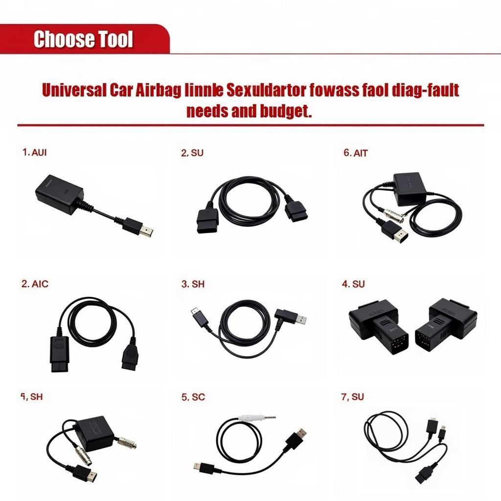 Variety of Airbag Scan Tools