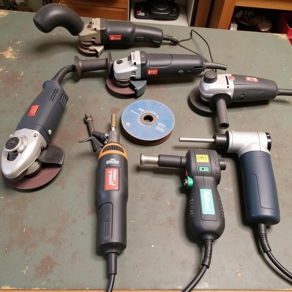 Different types of grinding tools for car repairs