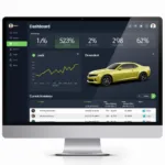 Dashboard of a Vehicle Merchandising Tool showing key metrics and inventory overview