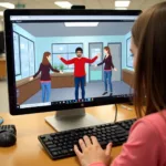 Special education student engaging with a virtual job simulation