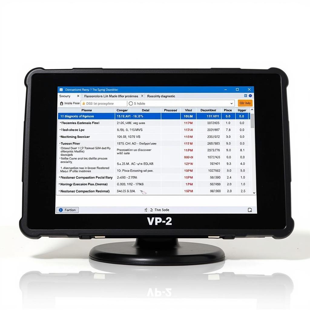 VP-2 Car Diagnostic Tool Results Display