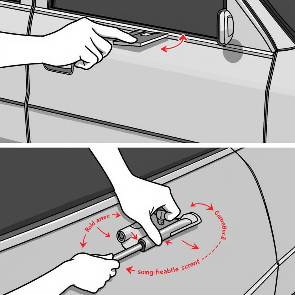 Using a Wedge and Rod to Enter a Locked Car