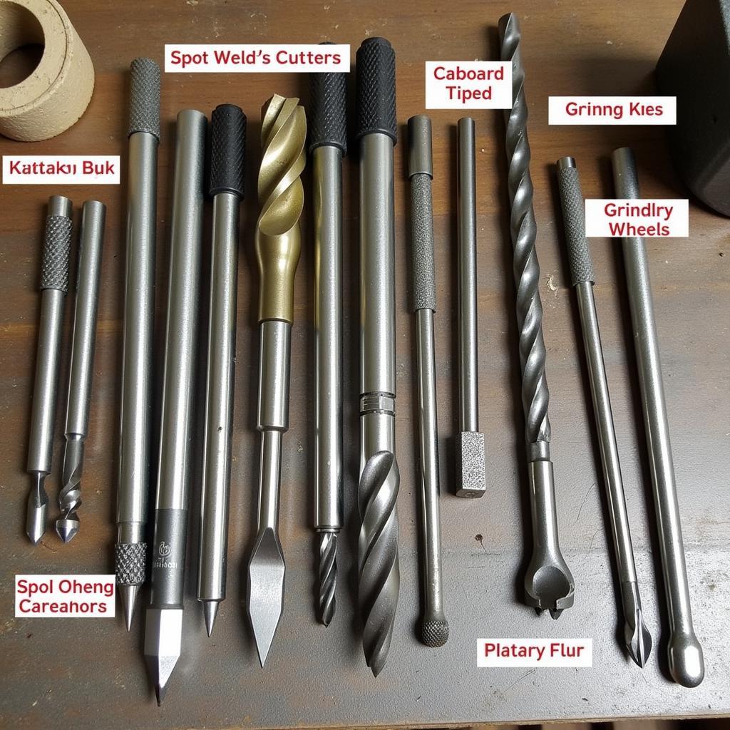 Various Weld Removal Tools - Drill Bits and Cutters