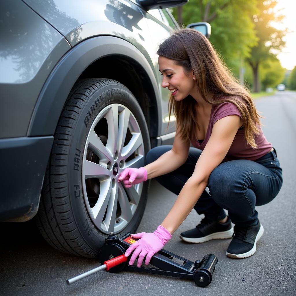 Changing a Tire with Basic Car Tools